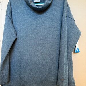 Women’s heather Slate blue Cowl Neck Sweater - Columbia
